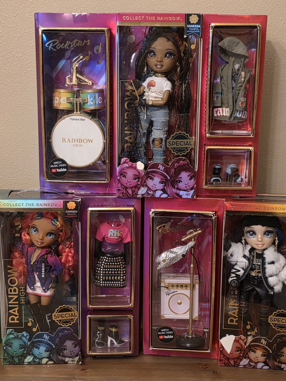 Rainbow High Rockstars Dolls Complete Set
